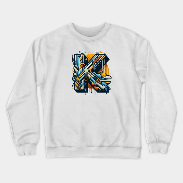 Letter K design graffity style Crewneck Sweatshirt by grappict